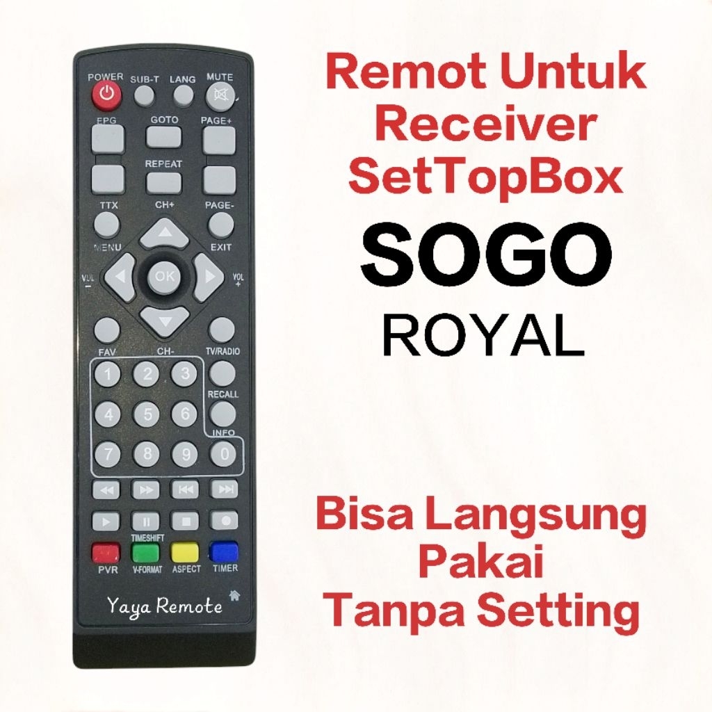 Remote Receiver Set Top Box SOGO Royal