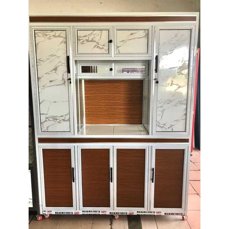 Baca Deskripsi/ Rak Piring 4 Pintu Full ACP / Rak piring aluminium / Rak Piring 4 Pintu / Drop Only 