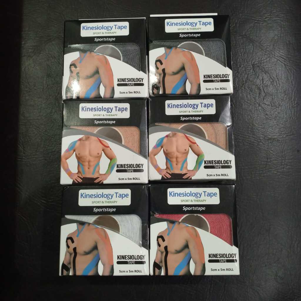 Tapping Kinesio Tapping Olahraga Tape Sport & Therapy ukuran 5cm X 5m Tape Latex Free