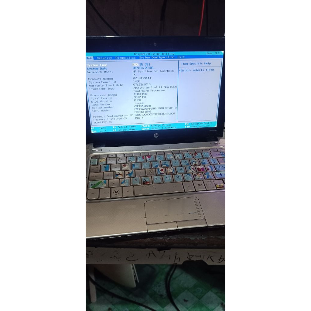 laptop hp dm1 ram 3gb no hdd anggap jual mobo