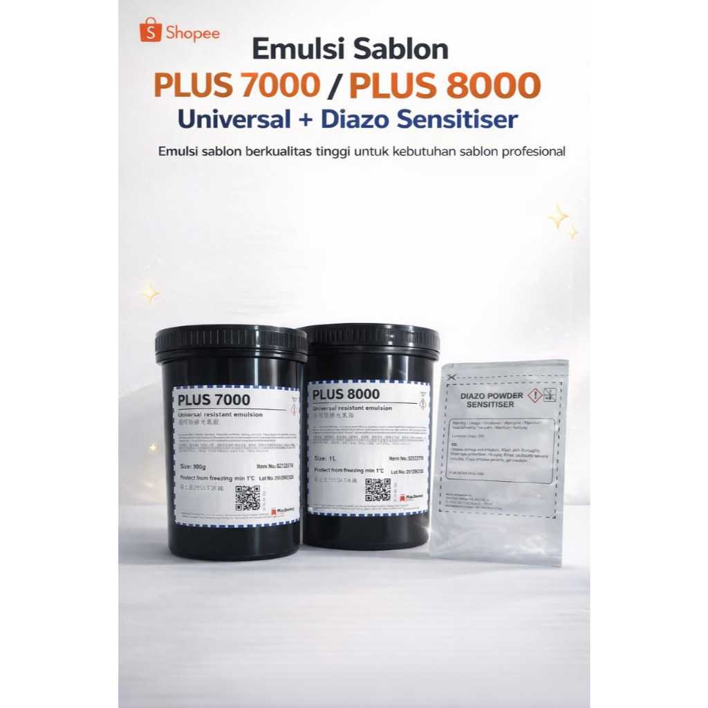 Emulsion sablon plus 7000/plus 8000 ||  obat afdruk screen sablon