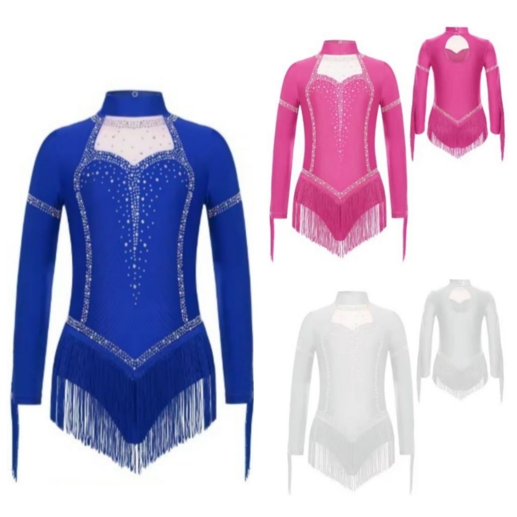 (READY STOCK 186) Leotard Senam, Gymnastic, Ritmik dan Ice Skating anak perempuan 5-16 tahun
