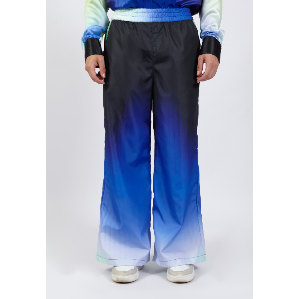 OCWA SPECTRUM FLARE PANTS NAVY BLUE NEON GREEN WHITE CARGO PANTS
