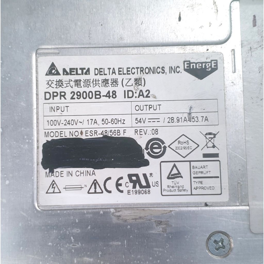 Power Supply Delta Switching DPR 2900B-48 ENERGE