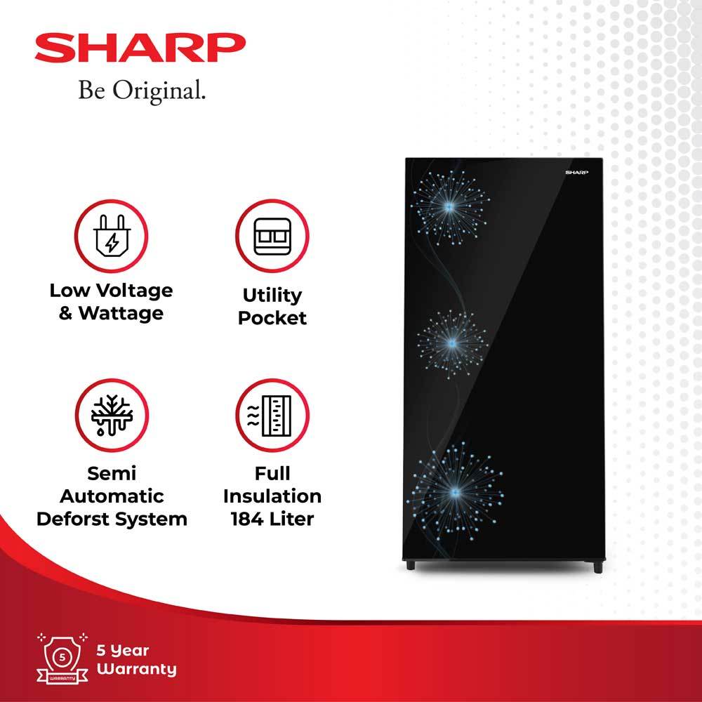 SHARP KULKAS 1 PINTU 1 DOOR REFRIGERATOR SJX197MG DANDELION SERIES