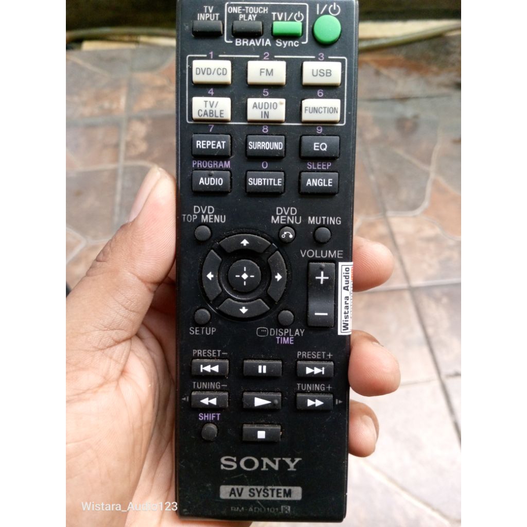 Remote home Theater sony DAV-TZ130 dan DAV-TZ135 serta HBD-TZ130, HBD-TZ140