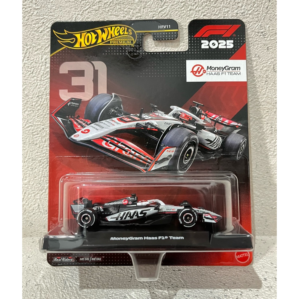 HOT WHEELS PREMIUM F1 2025 MONEYGRAM HAAS F1 TEAM #31