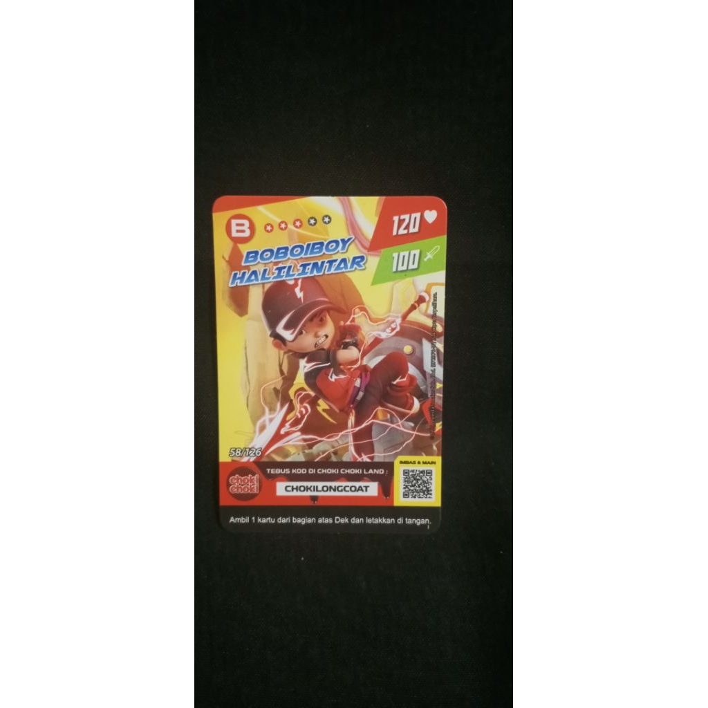 Kartu Boboiboy BOBOIBOY HALILINTAR