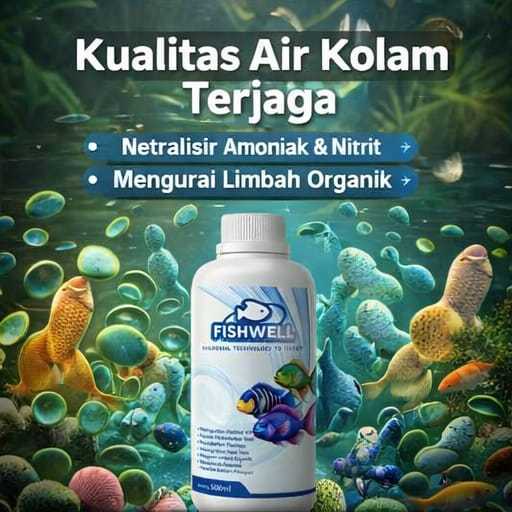 Fishwell Probiotik Kolam Ikan Limbah Amoniak