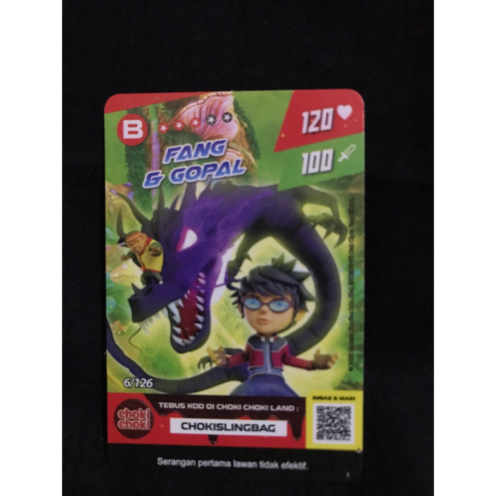 Kartu Boboiboy FANG & GOPAL 6/126 Kartu Boboiboy Choki-Choki