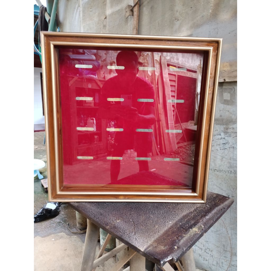 Bingkai piagam penghargaan sd/smp/sma kayu jati finishing melamine