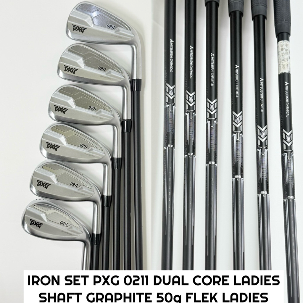 Iron Set Golf Ladies PXG 0211 Dual Core Shaft Graphite Flek ladies Bekas Original - Stick Golf Iron 