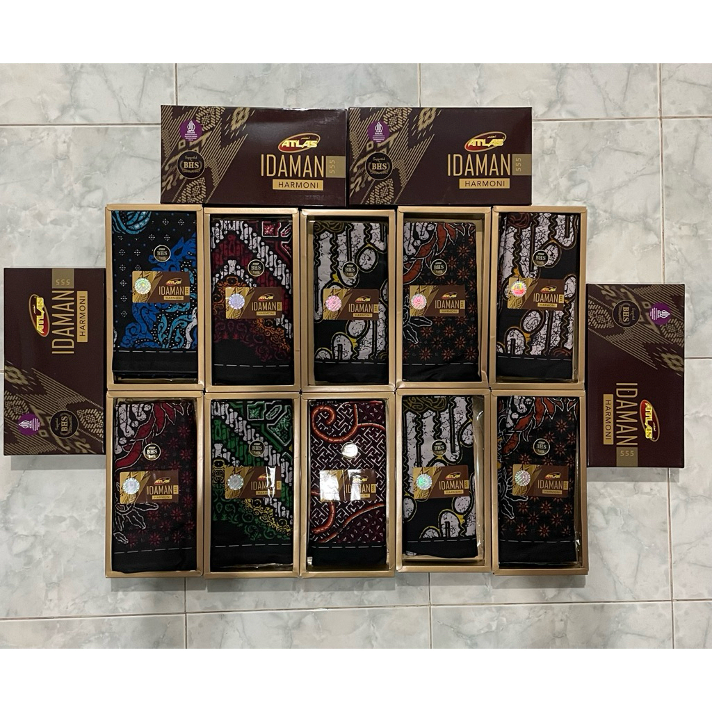 [COD] Sarung Atlas Idaman Harmoni Batik 555 motif BHS sarung atlas batik terbaru 2025 sarung atlas i