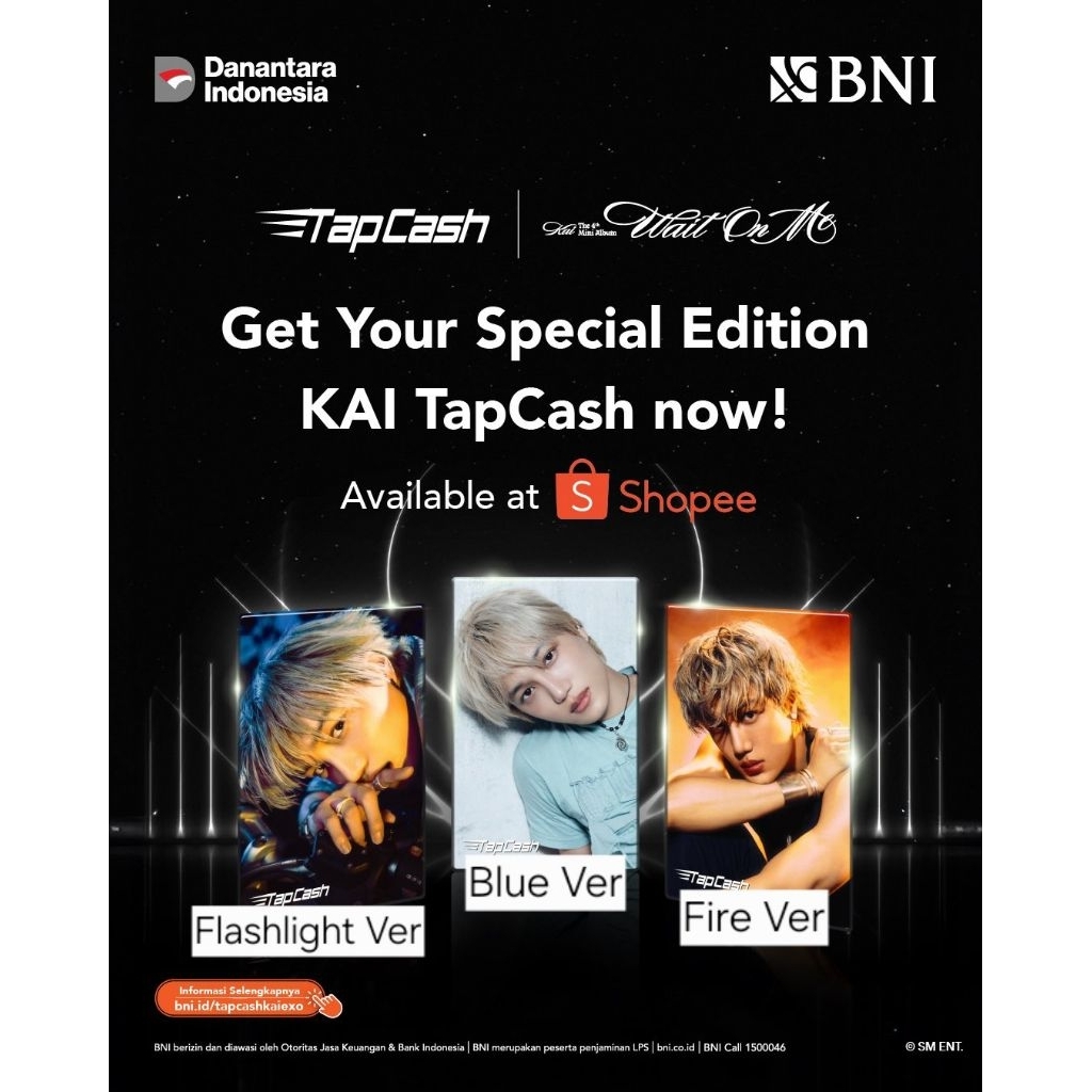 Tapcash BNI Kai Exo Official Kai Blue Ver (READY STOCK TAP CASH)