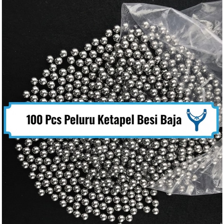Peluru Ketapel Besi Baja As Tengah Sepeda Steel Balls 100 PCS