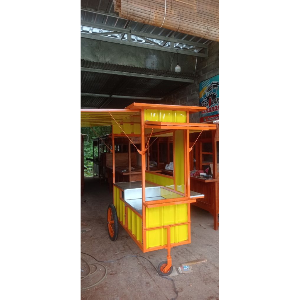 Gerobak booth, gerobak semin container, gerobak gorengan, gerobak martabak, gerobak serbaguna