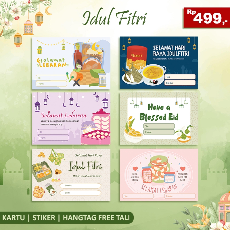 KARTU/STIKER/HANGTA FREE TALI UCAPAN LEBARAN IDUL FITRI GREETING CARD A
