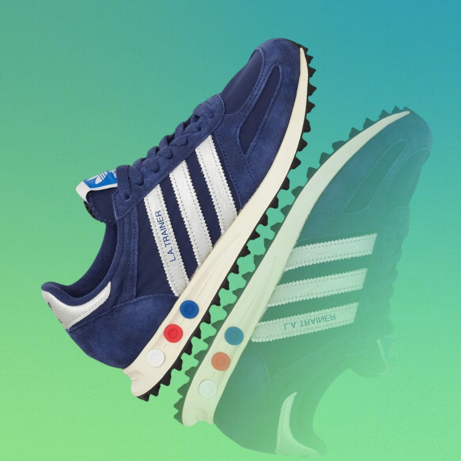 sepatu sneakers casual  adidas  LA Trainer navy OG