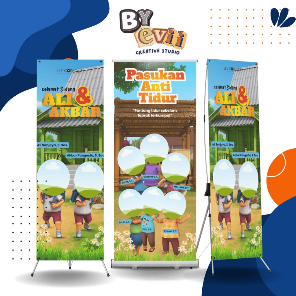 BANNER SIDANG UPIN IPIN | VIRAL | BANNER WISUDA | BANNER KEKINIAN | BANNER MURAH