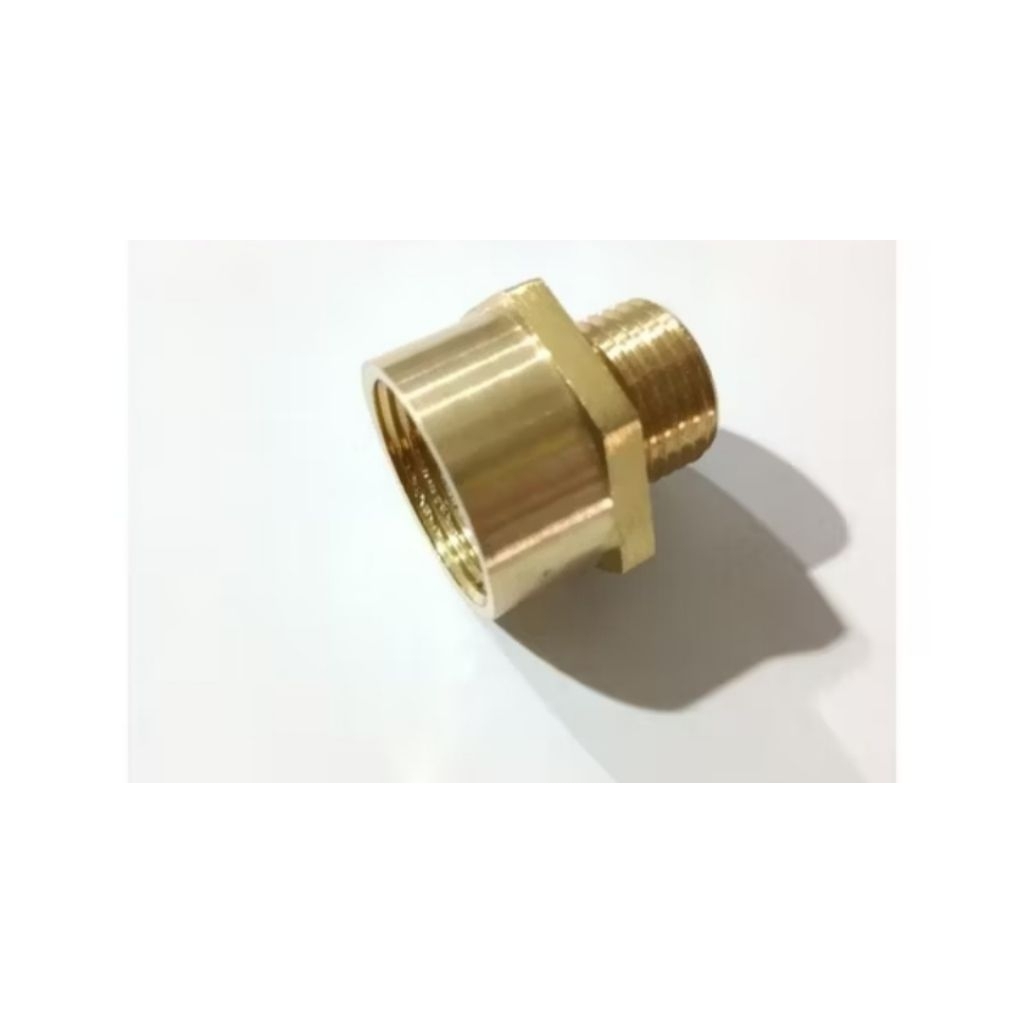 sok kran drat dalam 3/4 (26mm) x drat luar 1/8 (9mm) kuningan