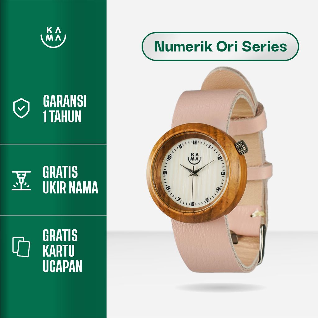 Kama Watch Numerik Jam Tangan Kayu Jati