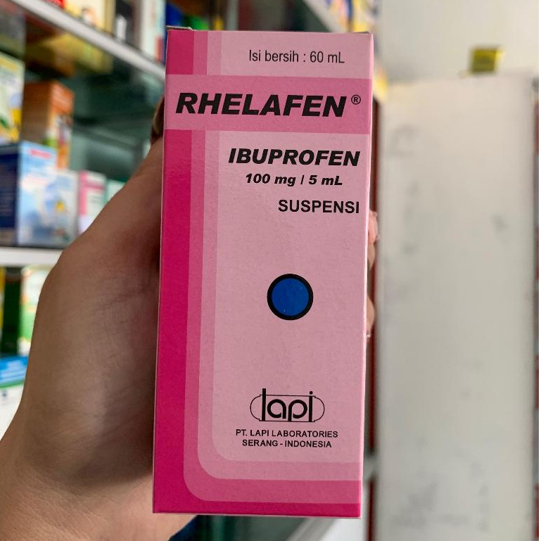 RHELAFEN Sirup 60ML Menurunkan Demam Meringankan Nyeri Ibuprofen Dewasa Anak
