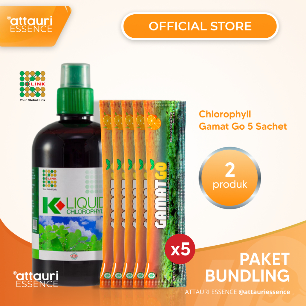 [BUNDLING] K-LIQUID CHLOROPHYLL 500 ml Klorofil K-Link Plus Gamat GO Penerus Gamat Emulsion Premium 