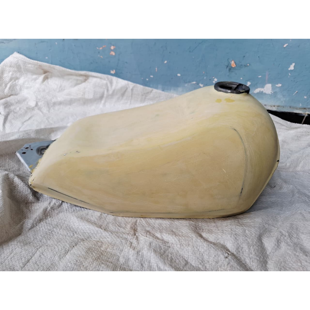 Tangki Ts 125 Dempul Halus Bahan Tebal Scrambler Trail Japstyle Motor Custom PNP Thunder Tiger TS125