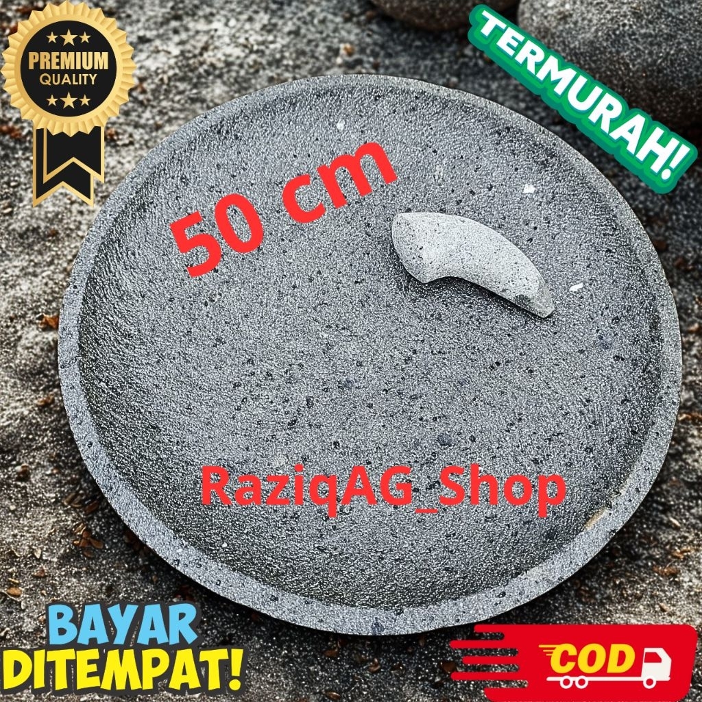 Cobek ukuran 30 - 50 cm Asli Batu Alam free Mutu, Cocok buat gado-gado dan ayam penyet.