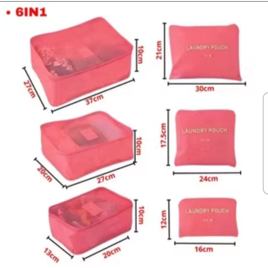 Beli 1 dapat 6 Travel Bag organizer