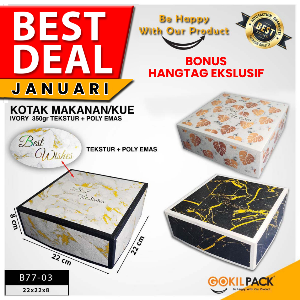 Kotak Kue Box Cake Lunch Ivory Packaging Dus Makanan B77