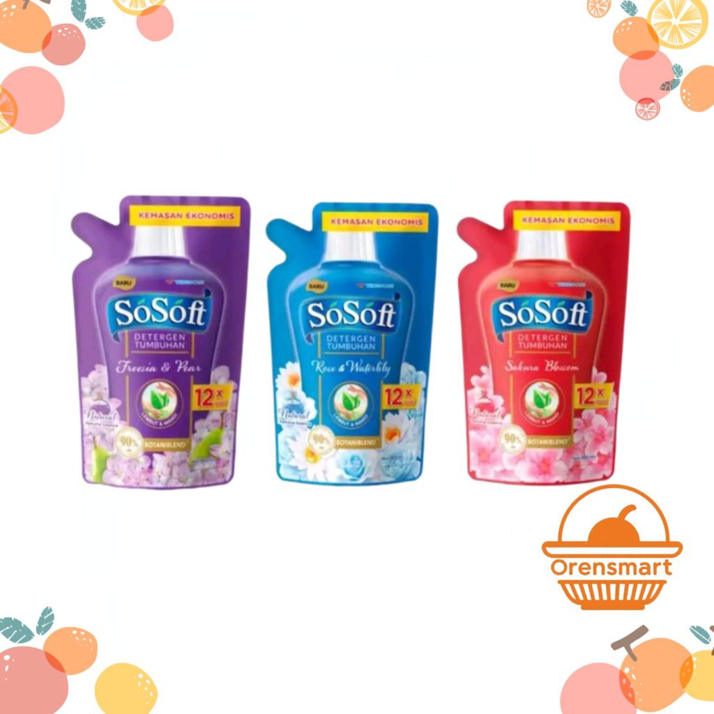 SoSoft Deterjen Cair Deterjen Tumbuhan 360 mL | Deterjen Cair SoSoft
