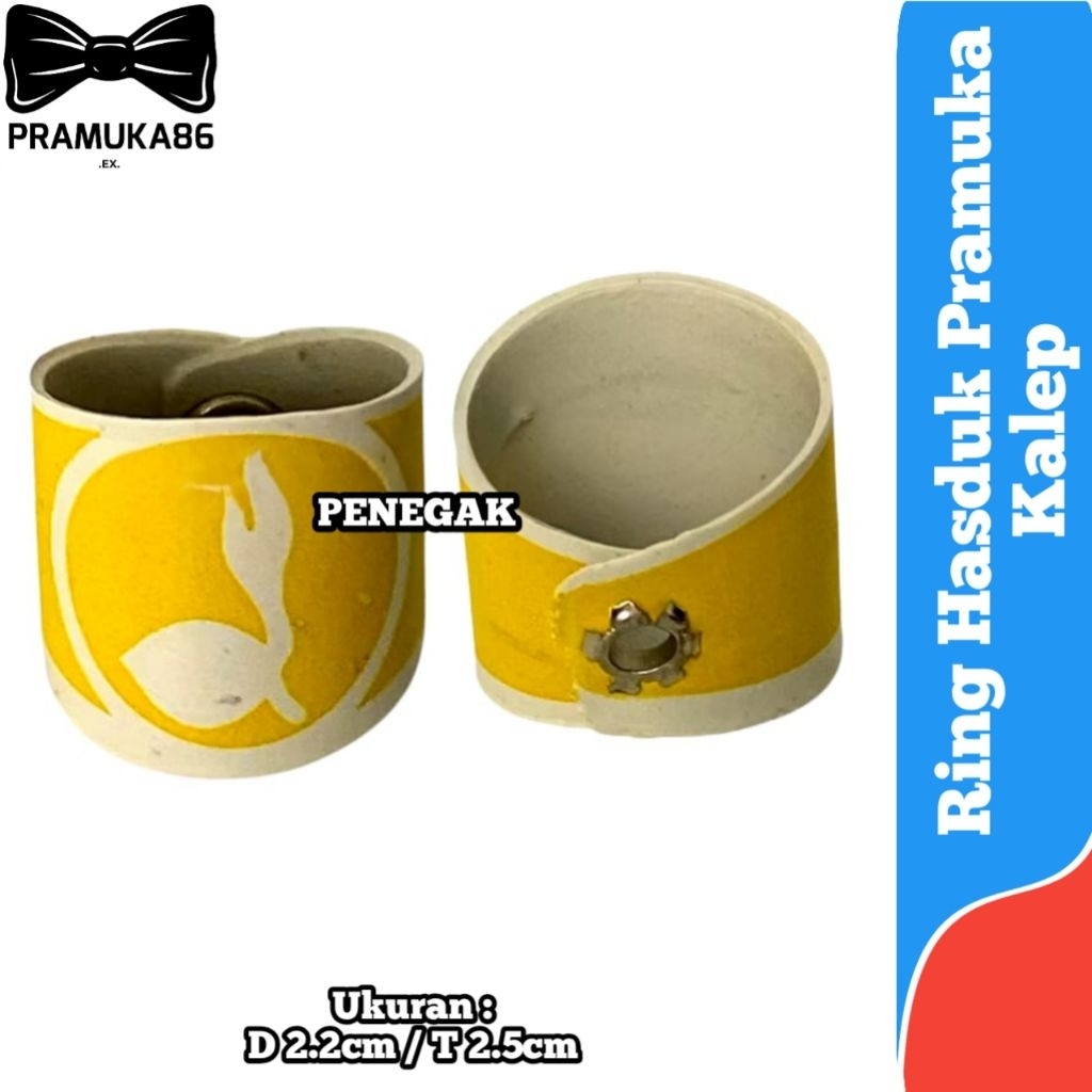 Ring Hasduk KALEP KUNING (PENEGAK) Pramuka Murah / Kolong Hasduk Pramuka Bahan Kalep / Ring Hasduk k