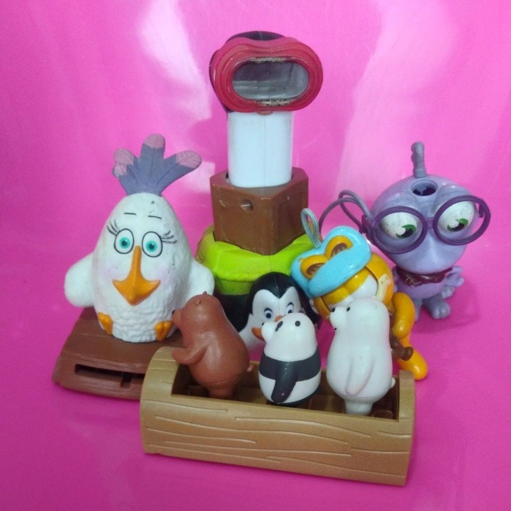 Mainan Set Bear Bear ,Angry Bird,Pinguin , Garfield dan Kadal unggu