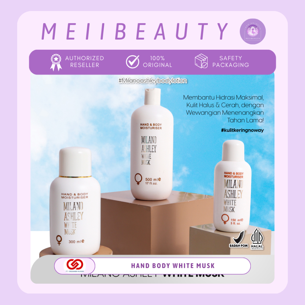 Musk by Milano Ashley Milano Ashley White Musk Hand & Body Moisturiser | Body Lotion Serum