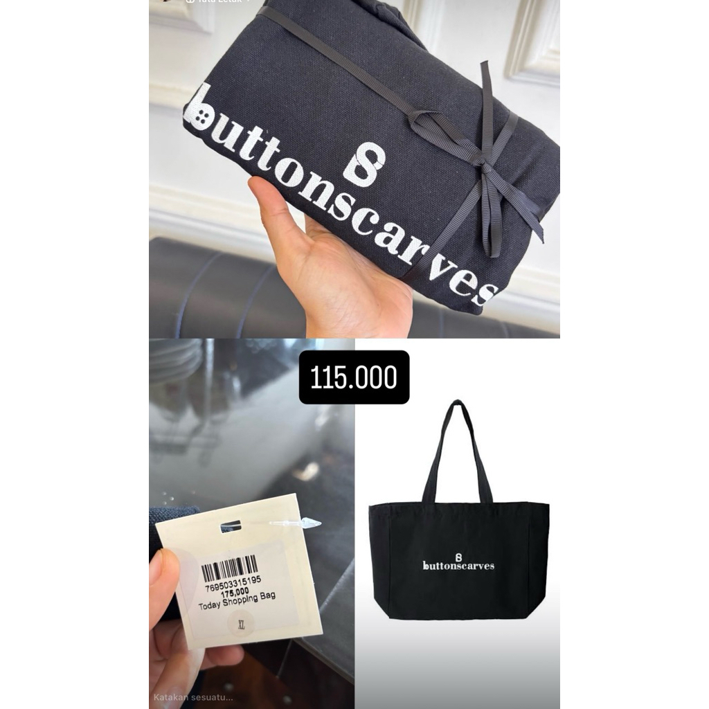 shopping bag buttonscarves