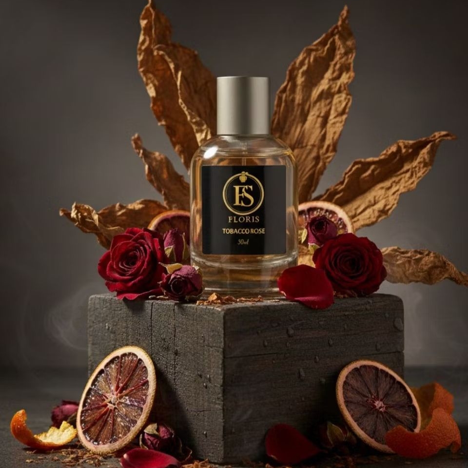 Floris Parfum Tobacco Rose – Indie Parfum Artisanal Extrait 30ml Unisex | Aroma orange Rose Tobacco 