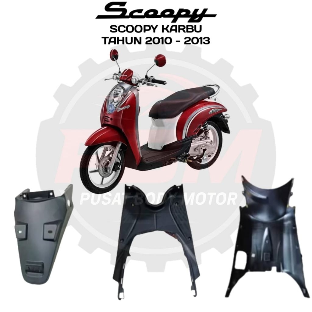 Body Motor Scoopy Karburator KYT Tahun 2010 2011 2012 2013 Body Kasar Motor Scoopy Karburator KYT