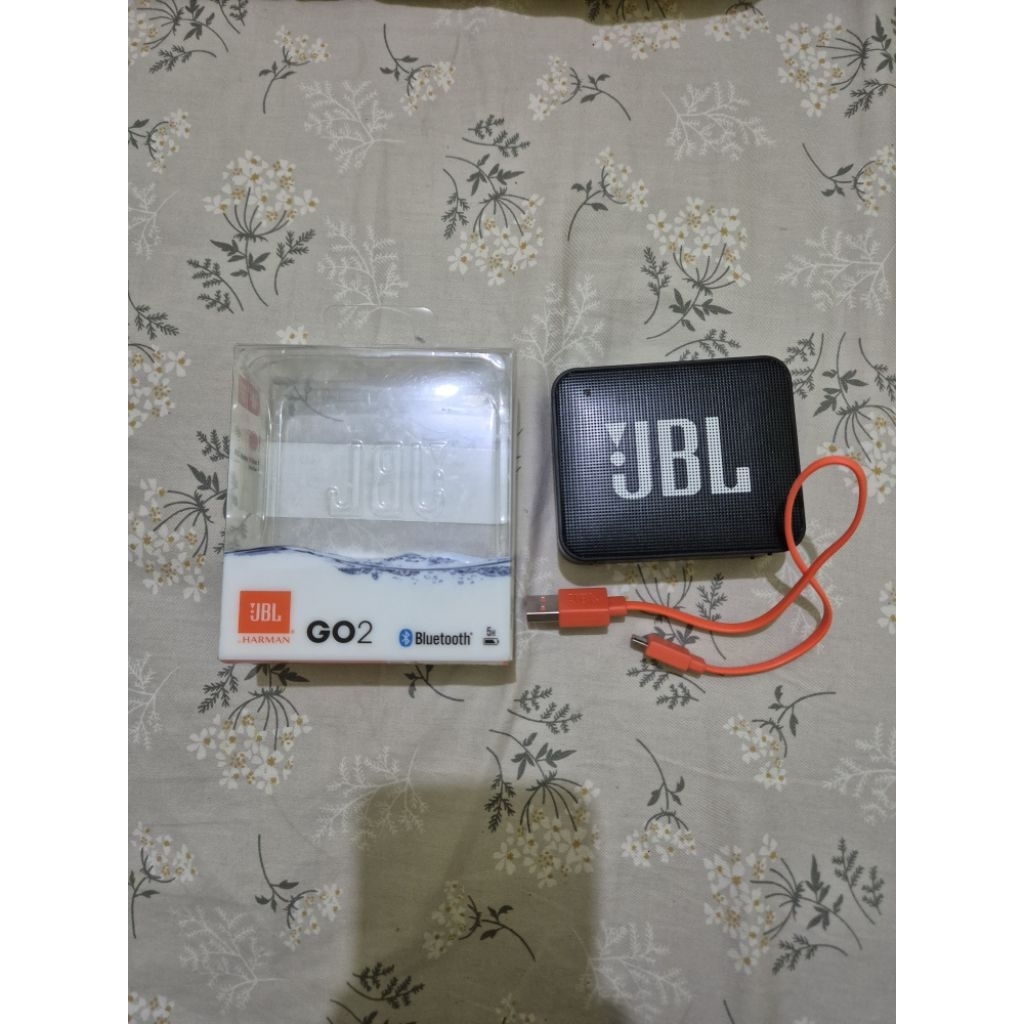 JBL GO 2 GO2 HITAM BLACK PRELOVE PRELOVED BEKAS ORIGINAL FULLSET ORI RESMI IMS