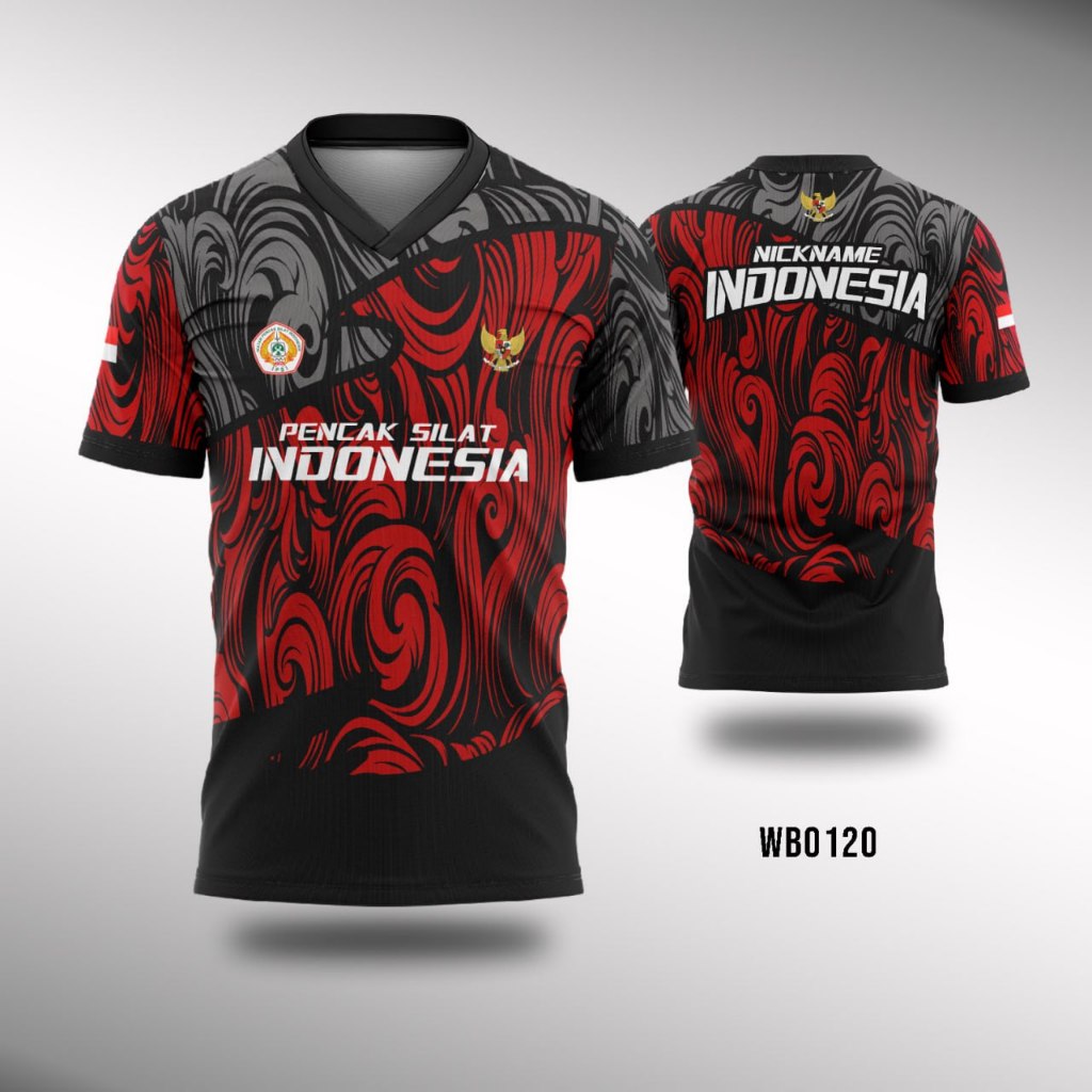 Jersey Pencak Silat IPSI Indonesia Gratis Custom Nama