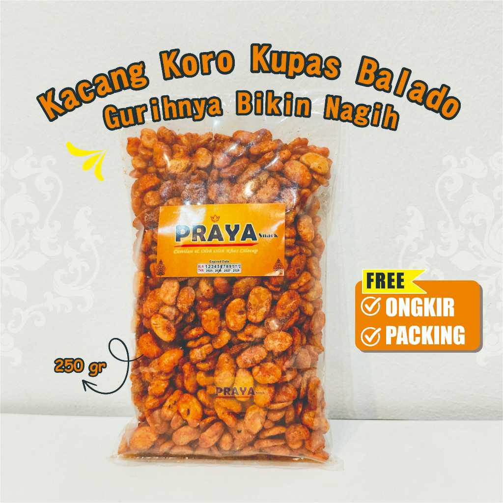 Kacang Koro Kupas Balado 500Gr Kacang Koro Balado Jaipong