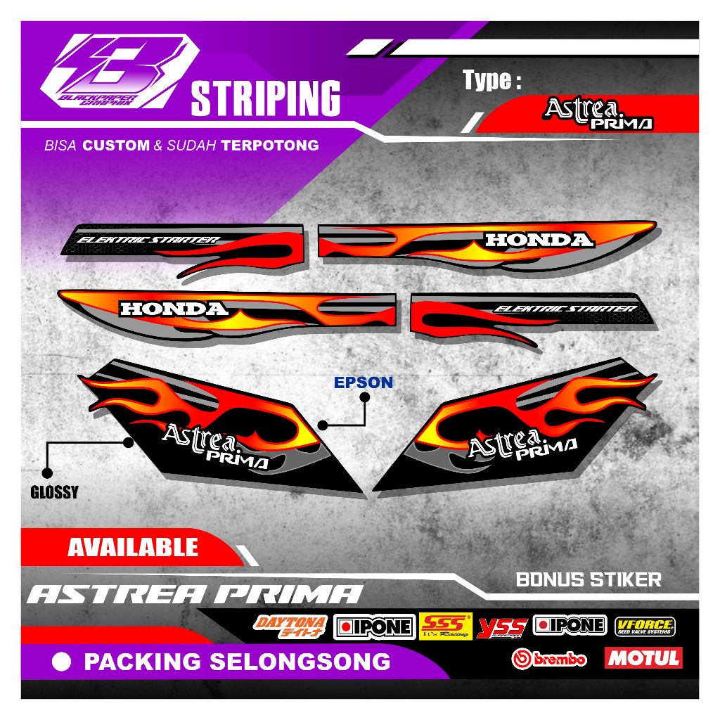 Striping Honda Astrea Prima Terbaru >Striping Astrea Prima Trending >Striping Berkualitas Vinyl (Ast