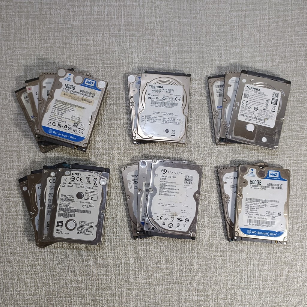 HDD Laptop 2.5" SATA - Harddisk Notebook Kondisi Rusak - 160GB/250GB/320GB/500GB