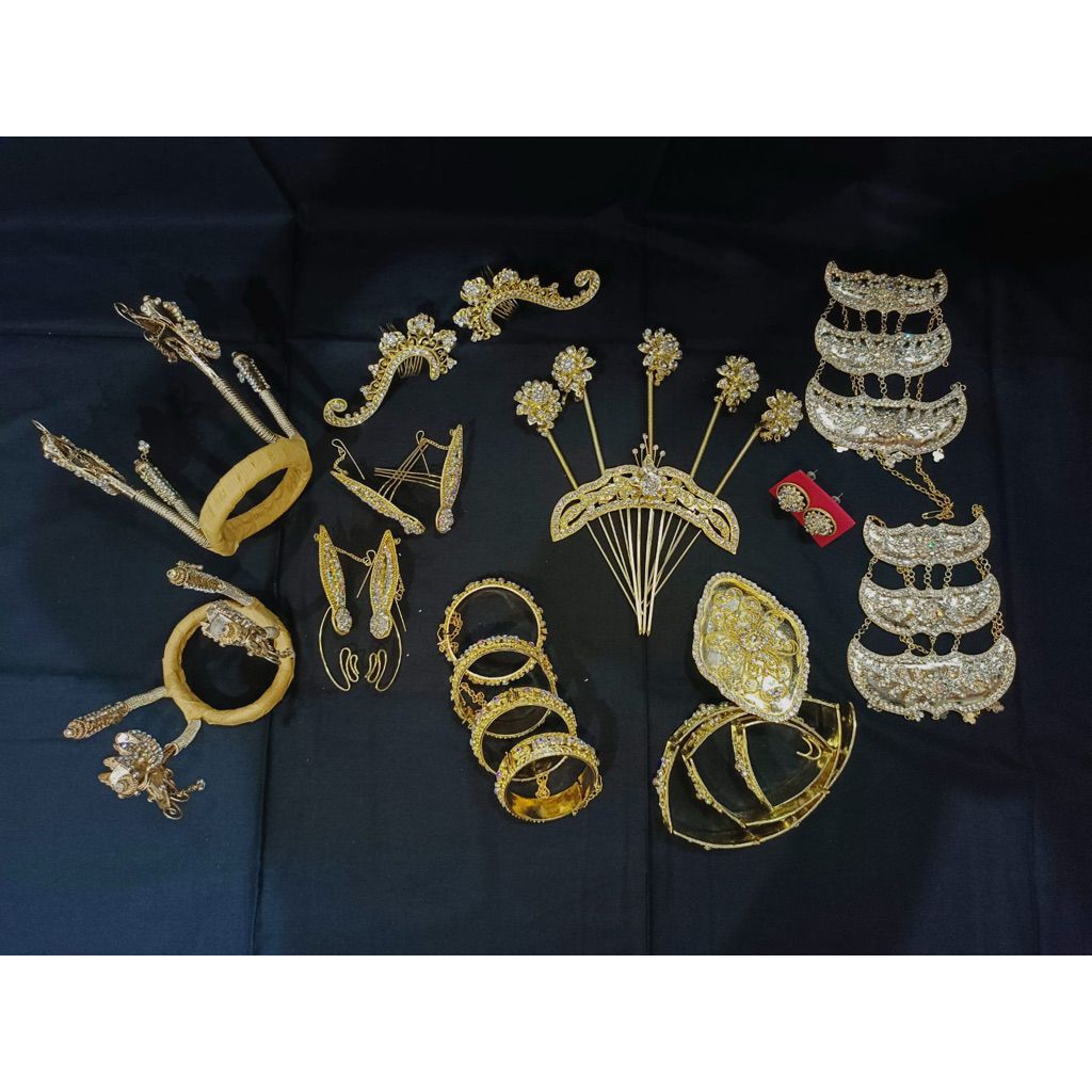 aksesoris pengantin paes ageng/perhiasan set paes ageng
