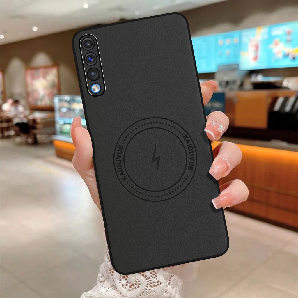 Case Samsung Galaxy A50 A50s A30s Softcase Luxury Magsafe Leather Magnetic Casing Handphone