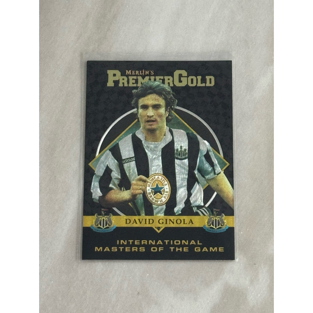 Kartu Bola 96-97 David Ginola Merlin's Premier Gold Master Of The Game