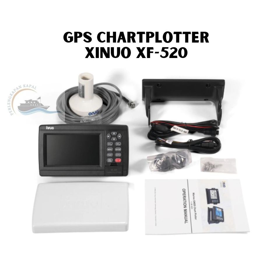 GPS Map Chart Plotter XINUO XF-520 / GPS peta warna XINUO XF520 bahasa Indonesia