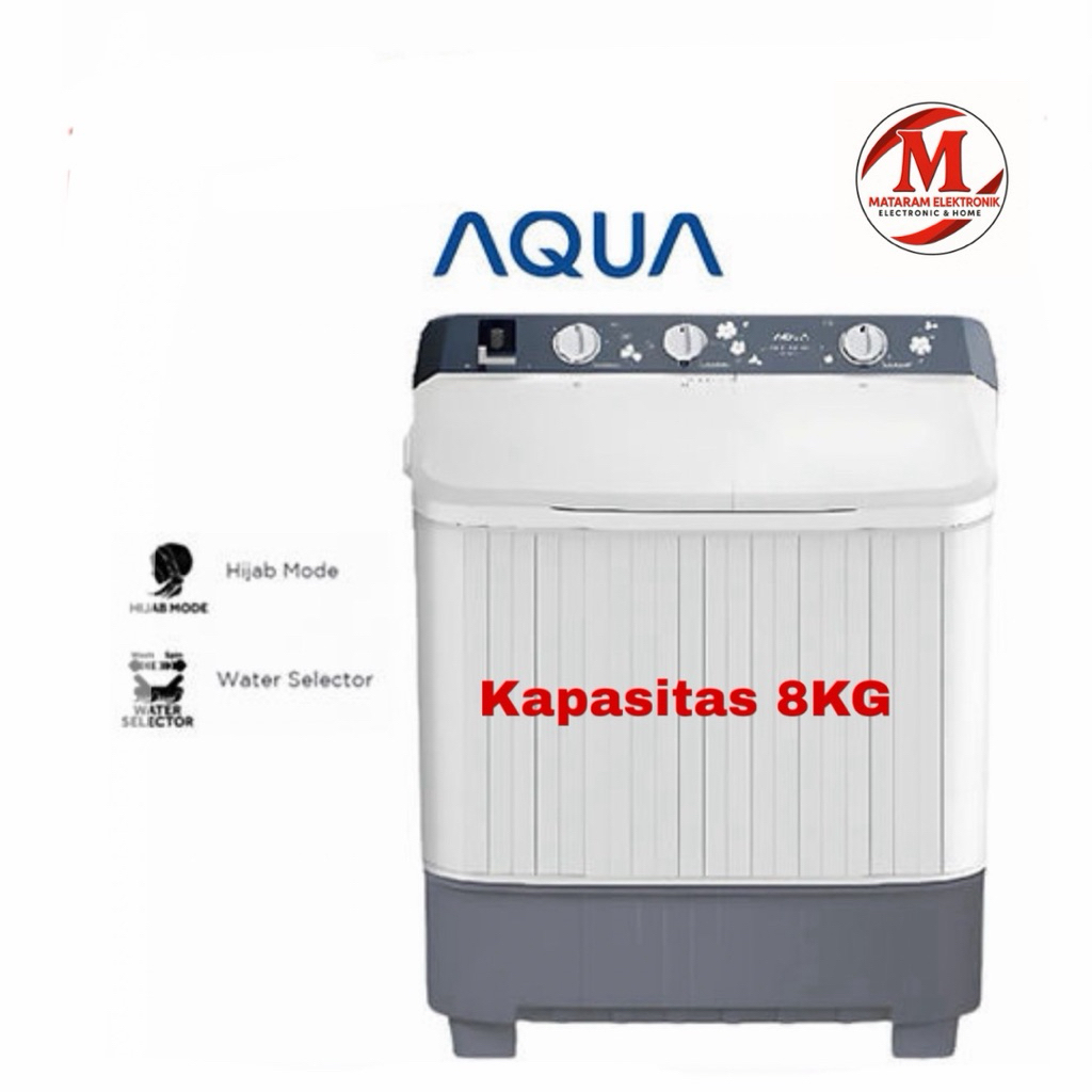 MESIN CUCI AQUA QW-8011HT 2 TABUNG 8KG QW 8011 HT