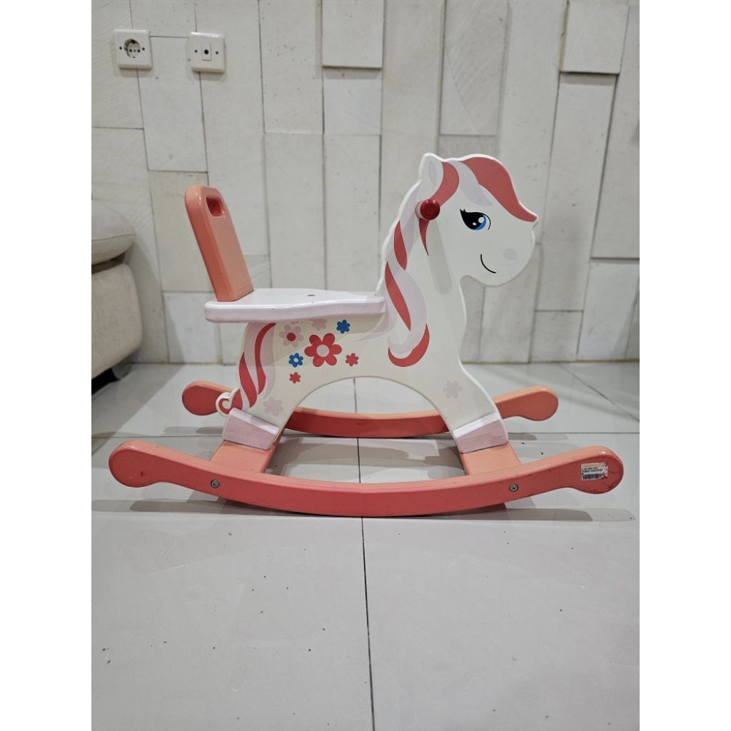 PRELOVED Rocking Horse Wood Pony Little Giggles Kuda Kudaan Anak My Little Pony butterfly mainan ana