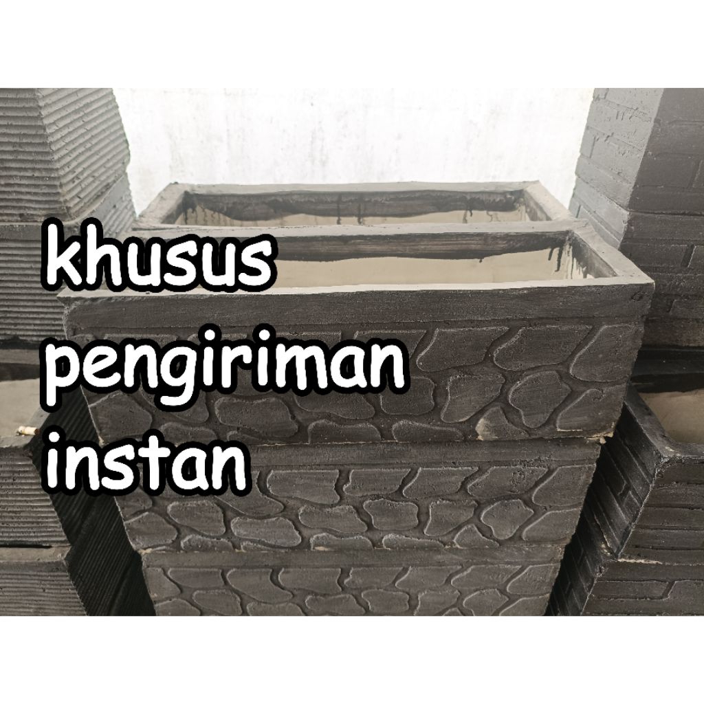 pot semen pot panjang 50cm lebar 20 cm pot bata